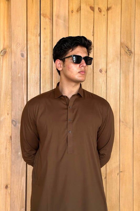 Brown Kameez Shalwar