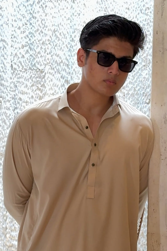 Beige Kameez Shalwar